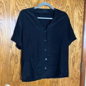 Vintage black silk blouse